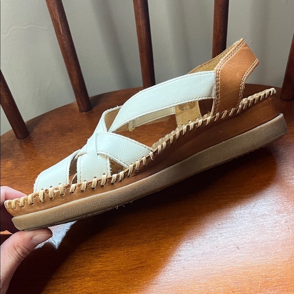 NWOT Pikolinos Cadaqués Leather Tan and White Sandal Size 37 - Picture 9 of 15
